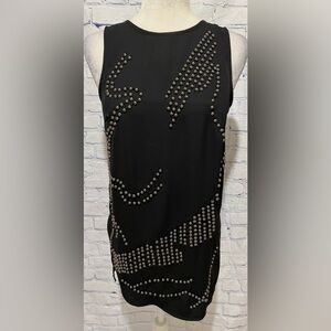 Trouvé silver studded black sleeveless top XS